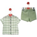 Del Sur - Conjunto bebé "Familia Jamaica" Verde Empolvado