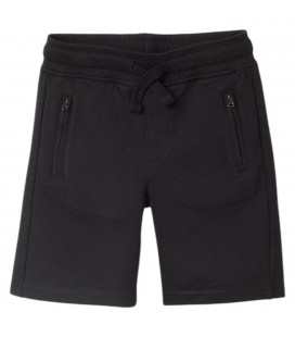 Zippy - Bermuda de felpa negra para niño