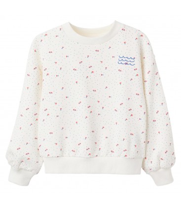 Zippy - Sudadera de manga larga de felpa ligera beige para niña