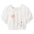 Zippy - Camisa de manga corta de gasa beige claro para niña
