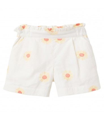 Zippy - Short bordado beige claro para niña