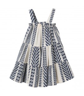 Zippy - Vestido a rayas azul oscuro para niña