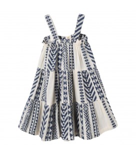 Zippy - Vestido a rayas azul oscuro para niña