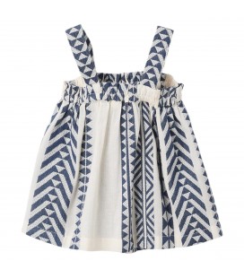 Zippy - Camisa de manga corta a rayas azul oscuro para niña