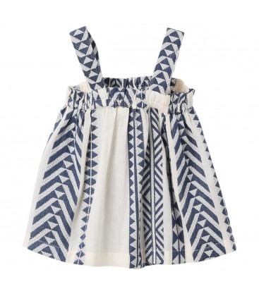 Zippy - Camisa de manga corta a rayas azul oscuro para niña