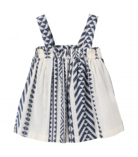 Zippy - Camisa de manga corta a rayas azul oscuro para niña