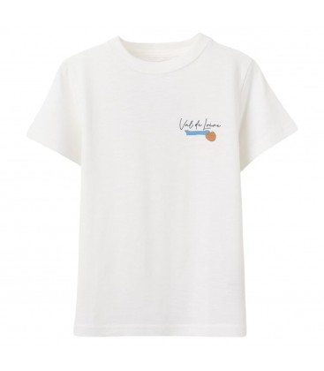 Zippy - Camiseta de manga corta de jersey blanco con detalle para niño
