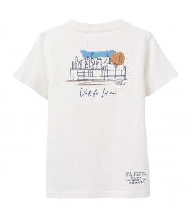 Zippy - Camiseta de manga corta de jersey blanco con detalle para niño