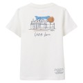 Zippy - Camiseta de manga corta de jersey blanco con detalle para niño