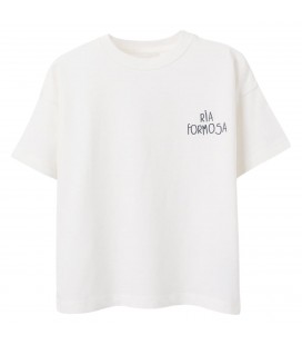 Zippy - Camiseta de manga corta de jersey blanco con estampado para niño
