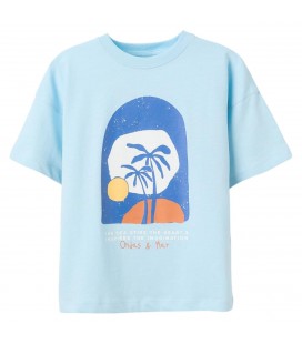 Zippy - Camiseta de manga corta azul claro para niño