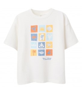 Zippy - Camiseta de manga corta blanca para niño