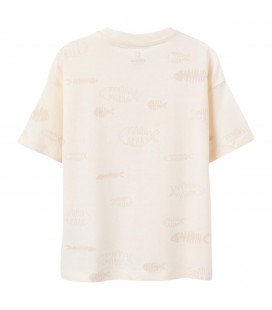 Zippy - Camiseta de manga corta beige claro con estampado para niño