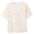 Zippy - Camiseta manga corta beige raspas para niño