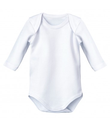 Calamaro Baby - Body M/L cuello americano blanco para bebé