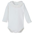 Calamaro Baby - Body bebé M/L cuello puntilla crudo