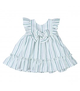 Popys - Vestido bebé rayas verdes