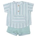 Popys - Conjunto bebé rayas verdes