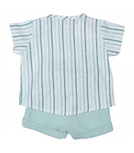 Popys - Conjunto bebé rayas verdes
