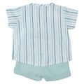 Popys - Conjunto bebé rayas verdes