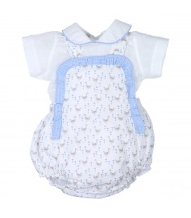 Popys - Conjunto Peto y blusa bebé Ocas