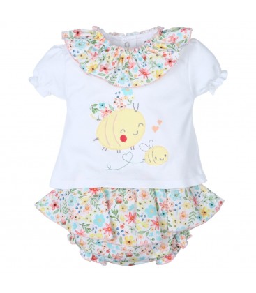 Popys - Conjunto Bebé Cuello Flores