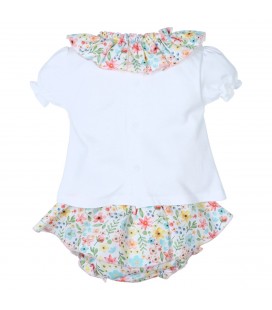 Popys - Conjunto Bebé Cuello Flores