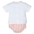 Popys - Conjunto Bebé Niño Rayas Naranjas