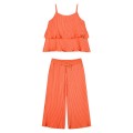 Energiers - Conjunto Plisado Naranja Para Niña