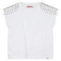 Energiers - Camiseta Blanca con Flecos Para Niña