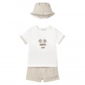 Mayoral Newborn - Conjunto Bebé pantalon camiseta gorro color Raiz