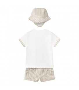 Mayoral Newborn - Conjunto Bebé pantalon camiseta gorro color Raiz