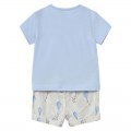 Mayoral Newborn - Conjunto Bebé pantalon corto camiseta color Cielo