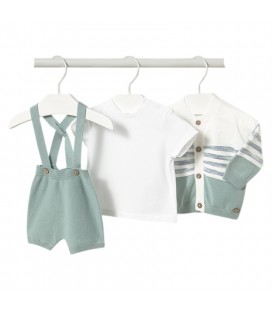 Mayoral Newborn - Conjunto Bebé pantalon corto tricot color Menta