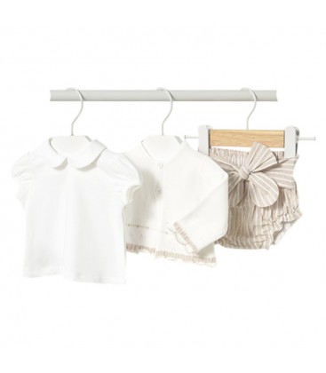 Mayoral Newborn - Conjunto Bebé short y chaqueta color Raiz
