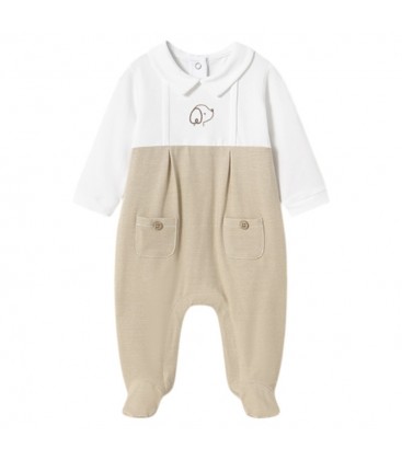 Mayoral Newborn - Pelele largo cuello para bebé color Frappe