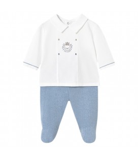 Mayoral Newborn - Conjunto polaina cuello para bebé color Riviera