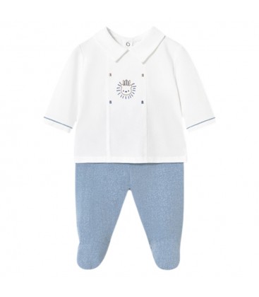 Mayoral Newborn - Conjunto polaina cuello para bebé color Riviera