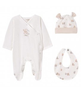 Mayoral Newborn - Set de regalo pijama para bebé color Natural
