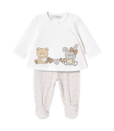 Mayoral Newborn - Conjunto polaina para bebé color Galleta
