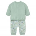 Mayoral Newborn - Conjunto Bebé punto 4 piezas largo color Jade
