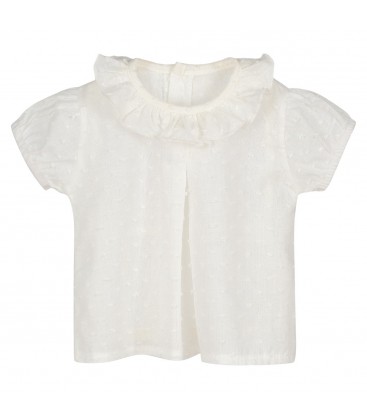 Calamaro Baby - Camisa Plumeti Manga Corta Color Crudo