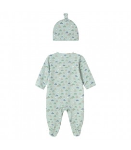 Mayoral Newborn - Pelele largo con gorro para bebé color Jade