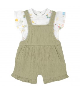 Babybol - Peto verde con camiseta estampada