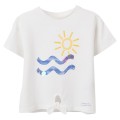 Zippy - Camiseta Blanca con Lazo para niña