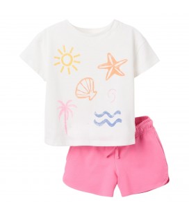 Zippy - Conjunto de camiseta y short estampado para niña