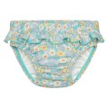 Waterlemon - Bañador Pañal Floral Turquesa Con Volante