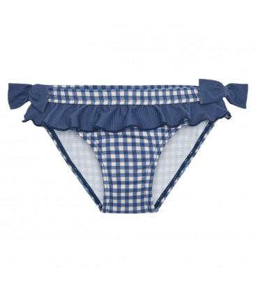 Waterlemon - Culetín Niña Vichy Azul Con Lazos