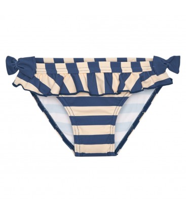 Waterlemon - Culetín Niña Rayas Azul Y Beige Con Lazos
