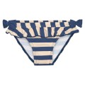 Waterlemon - Culetín Niña Rayas Azul Y Beige Con Lazos